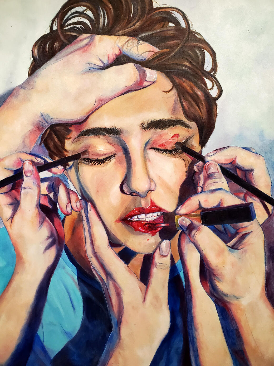 SOLD &quot;redemptive suffering&quot;, oil on canvas, 50 x 42, 2023