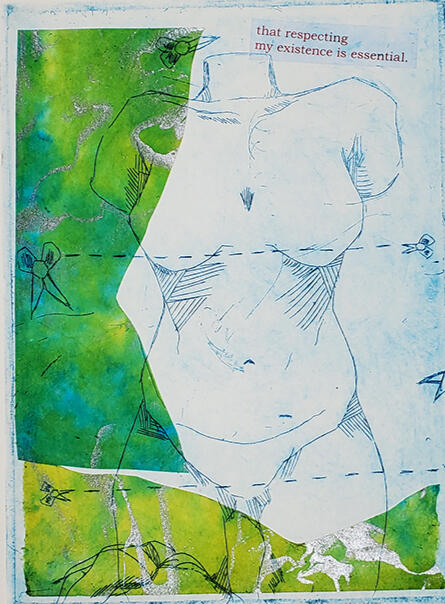 &quot;existence&quot;, intaglio, 9 x 6, 2022