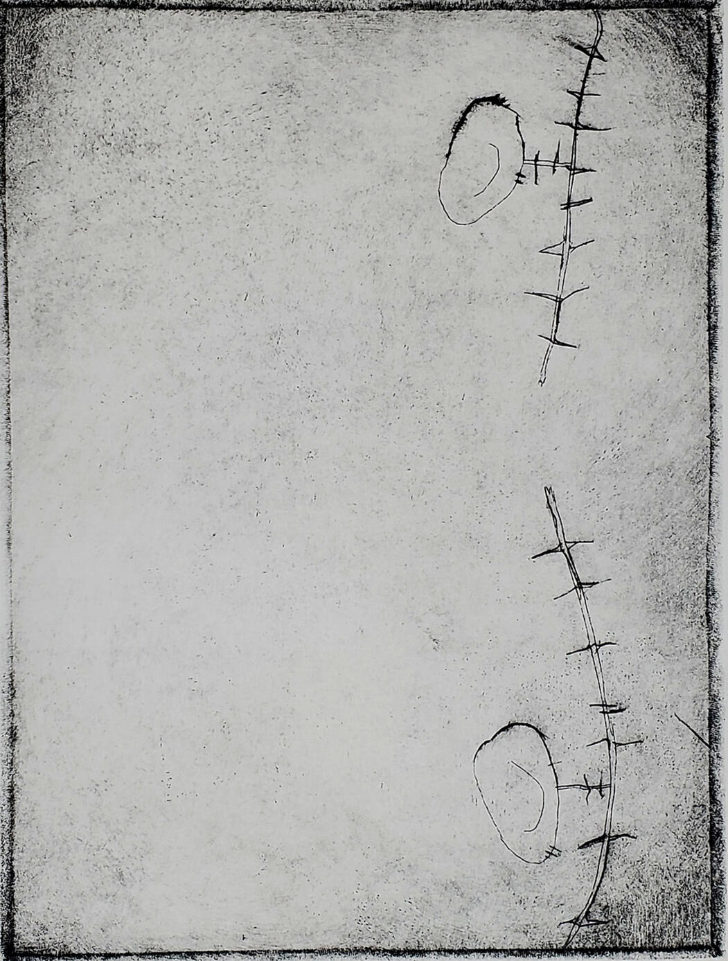 &quot;healing&quot;, intaglio, 9 x 6, 2022