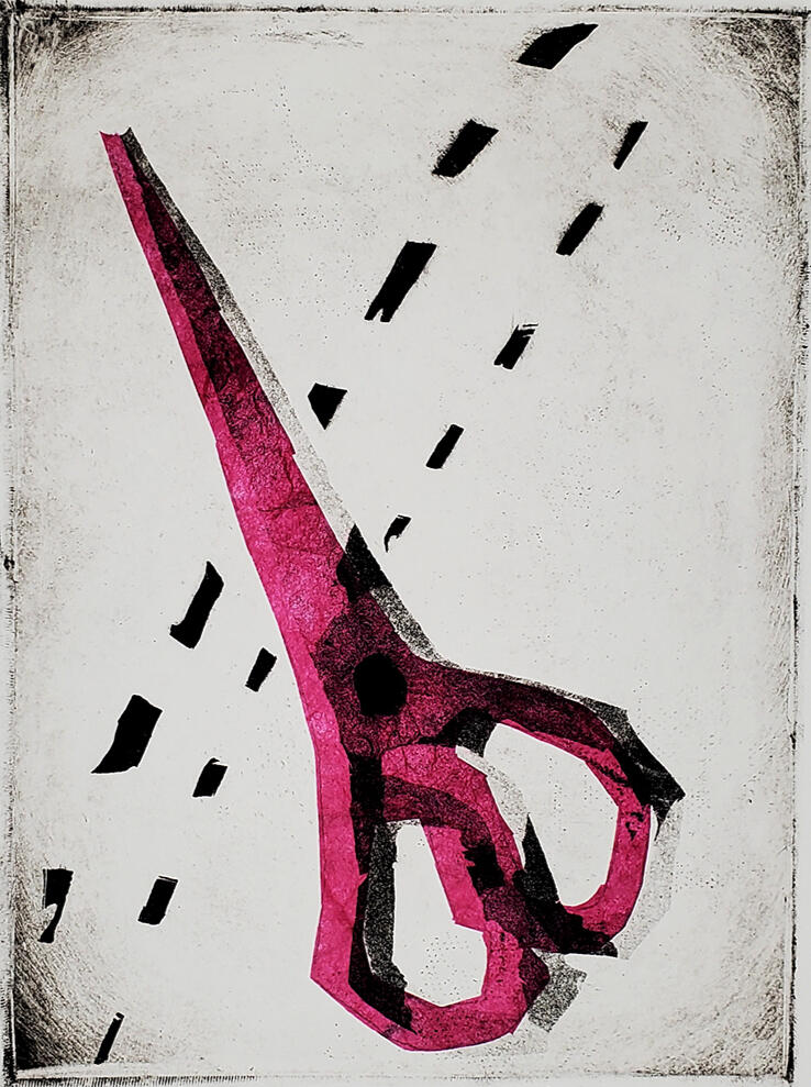 &quot;chop chop&quot;, intaglio, 9 x 6, 2022