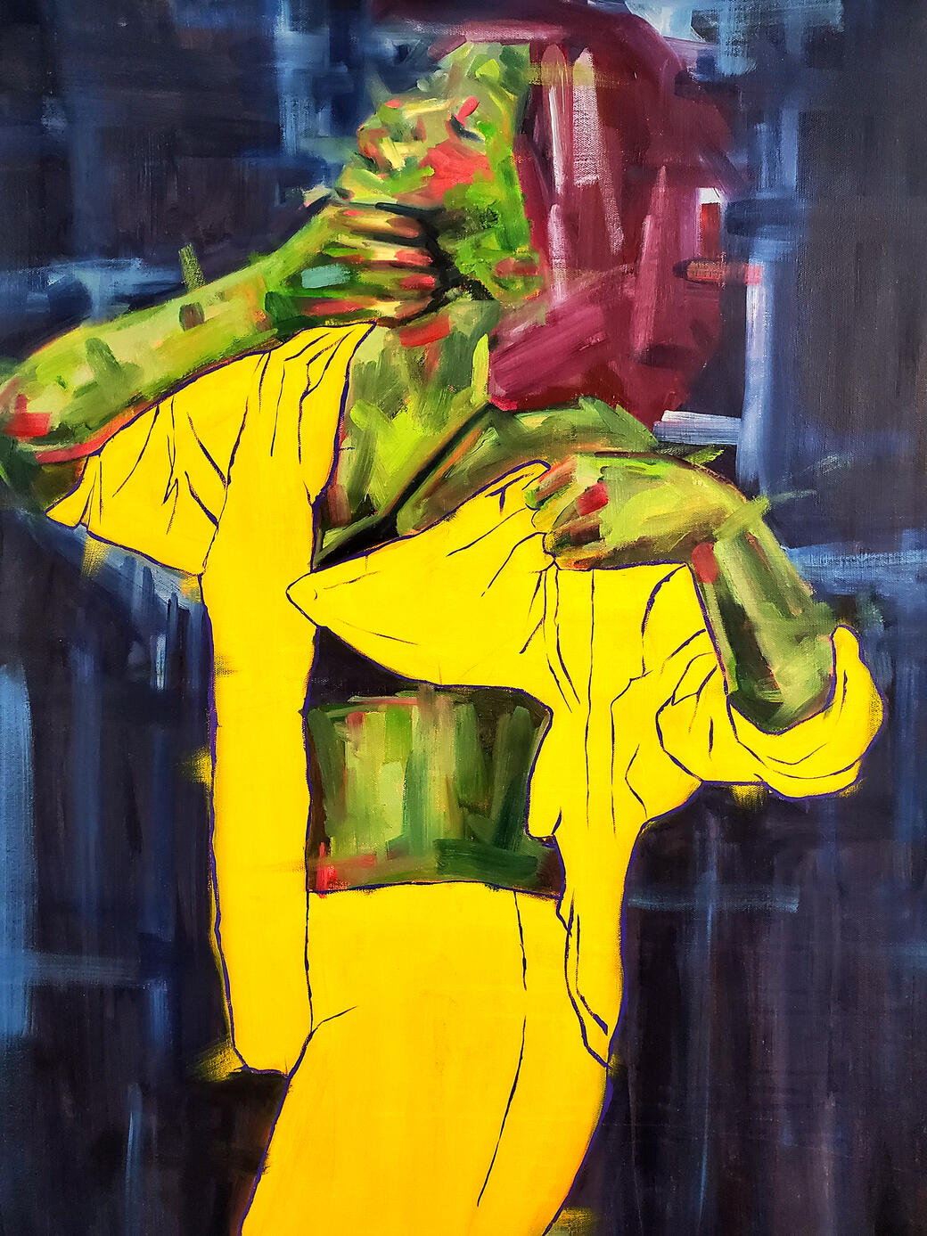 &quot;discomfort 2&quot;, oil on canvas, 30 x 40, 2022