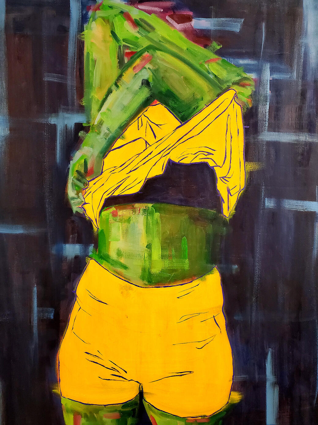 &quot;discomfort 1&quot;, oil on canvas, 30 x 40, 2022