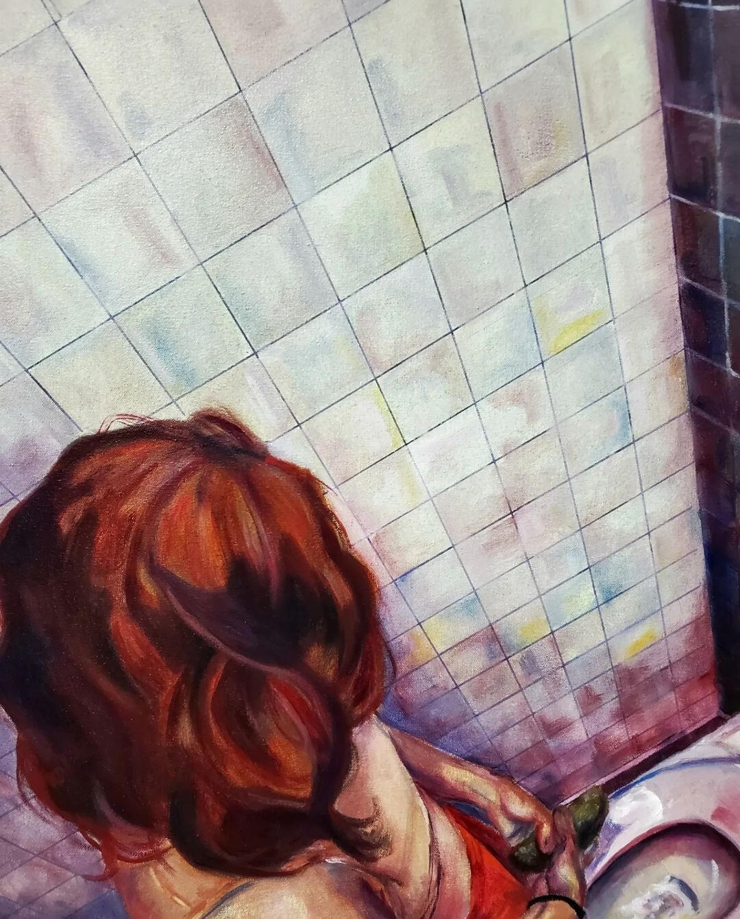 SOLD "pickle phallacies 3", oil on canvas, 20 x 24, 2022