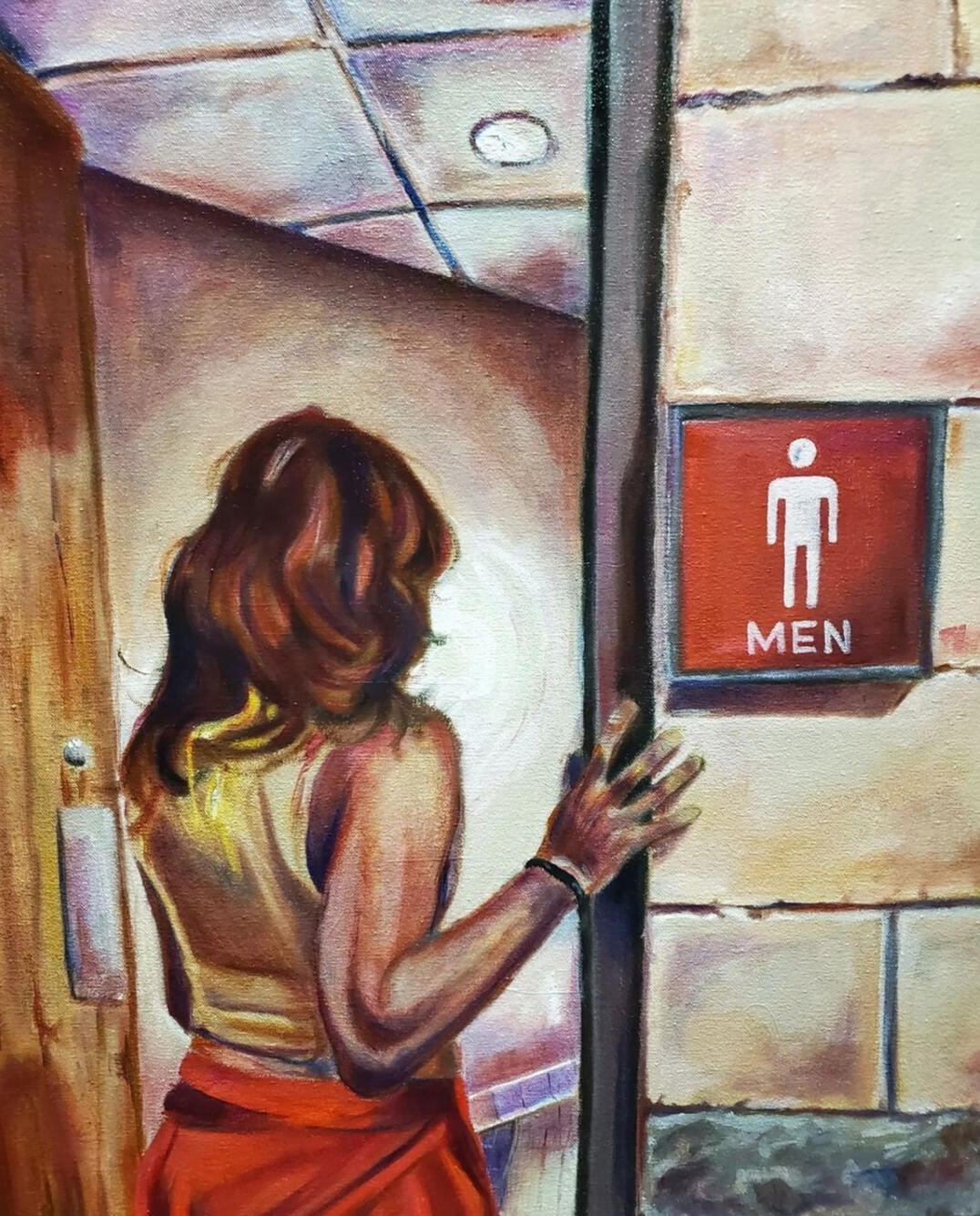 &quot;pickles phallacies 1&quot;, oil on canvas, 20 x 24, 2022